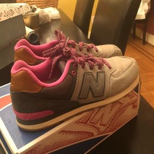 New Balance Pink and Grey Sneakers.